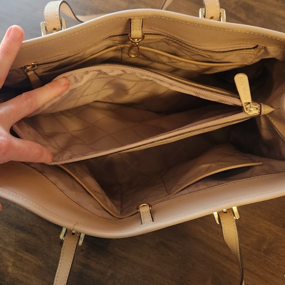 Michael Kors Tote Bag - Neutral Tan Color - Picture 8 of 15